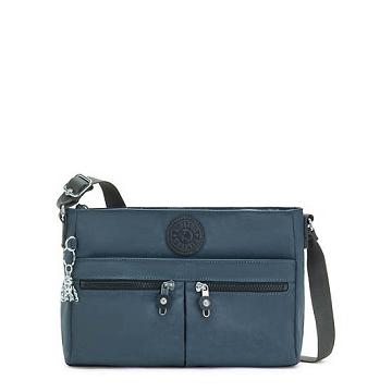 Kipling New Angie Crossbody Taske Mørkeblå Grå | DK 1194MQ